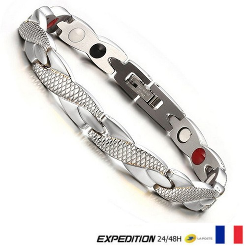 Bracelet magnétique gris - bracelet,