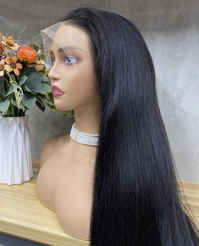 Perruque naturelle noir femme - naturelle,