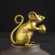  3 Pcs Souris Jouet Ornement De Rat Décoration D'intérieur Laiton