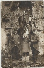 carte photo française piou piou Génie équipe de fer 1911