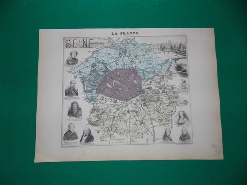 Seine carte atlas migeon - carte,