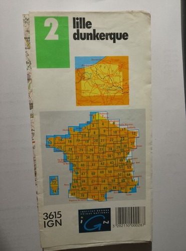 Carte ign lille dunkerque - lille,