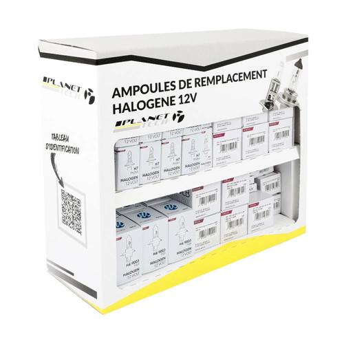 Presentoir mural 250 - 250, ampoules