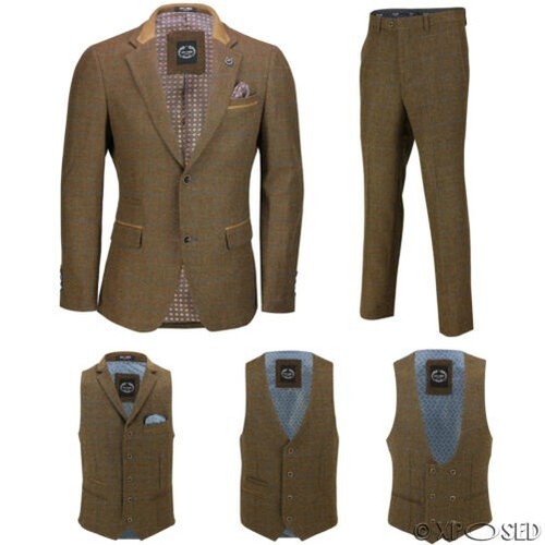 Hommes tweed carreaux pièce - tweed,