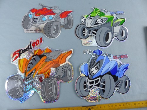 Lot autocollants quad - de,