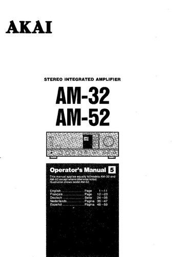 Akai 52 amplifier - akai, am-32