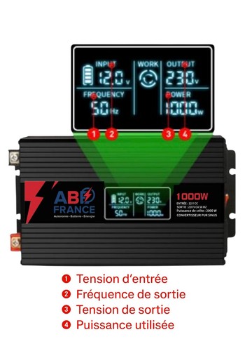 Convertisseur pur sinus 1000w - convertisseur,
