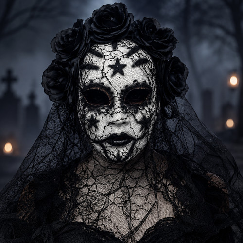 Masque halloween mariée - halloween,