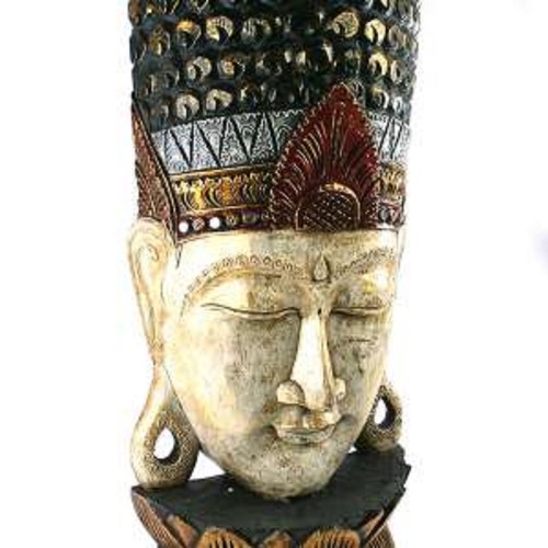 Tête bouddha blanche - ,