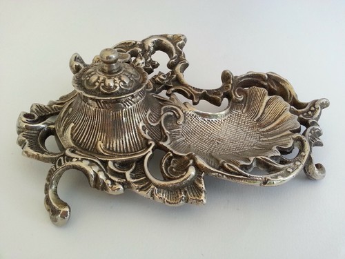 Ancien encrier style rocaille - encrier,