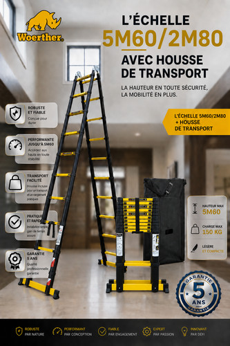 Echelle escabeau télescopique - echelle-escabeau,