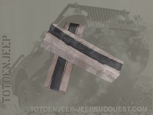 Paire cales capot - cales, bois