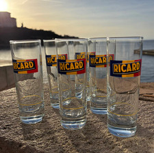 Lot de 6 Verres Tubes Ricard