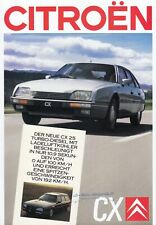 Citroen CX GTi Prestige Turbo 2 Long Breaking Brochure Brochure 1988 Onwards