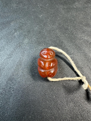 Perle singe agate rouge - agate,