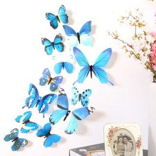 12 pcs 3D papillon Stickers