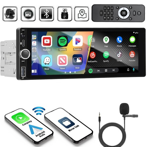 Single din car stereo - single,