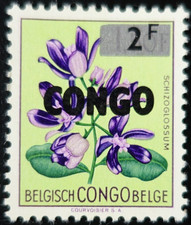 TIMBRE du CONGO BELGE - FLEURS
