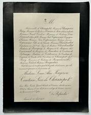 FOUGERON Chassepot FAIRE PART Capronnier CHAMBOUILLAT Pimodan LESTRANGE 1904