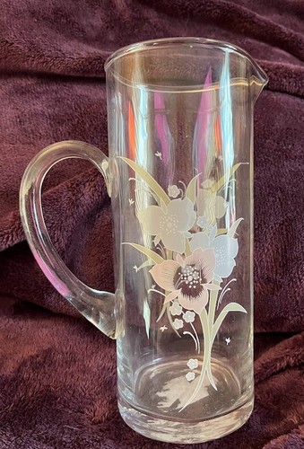 Vintage floral martini pitcher - vintage,