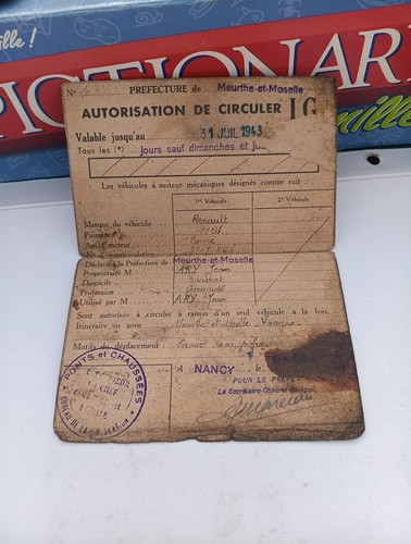 Vieux papiers carte grise - carte,