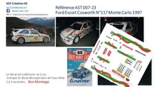 1 43 NEW DECAL FORD ESCORT