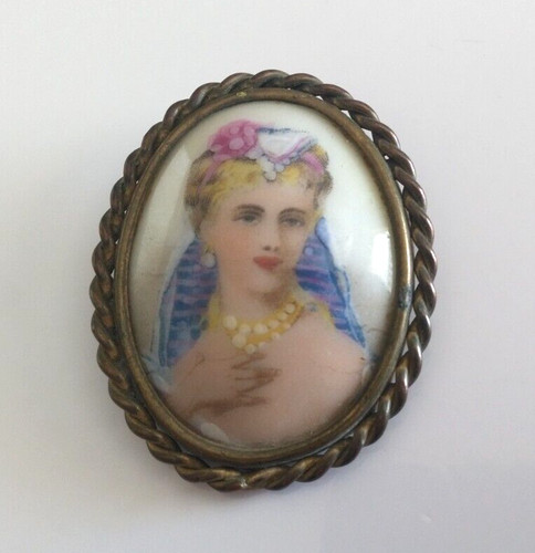 Broche ancienne porcelaine - broche,