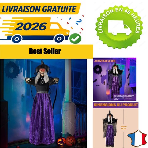 Sorcière animée halloween - sorcière,