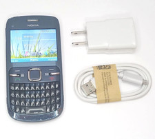 BLUE NOKIA C3-00 CELL PHONE GSM 2G ONLY FULL QWERTY CELLULAR FIDO ROGERS CHATR