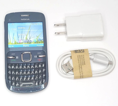 Blue nokia cell phone - c3-00,