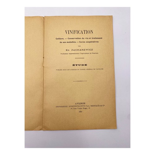Zacharewicz vinification ed - zacharewicz,