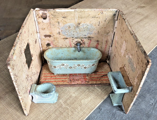 Salle bain tôle métal - salle,