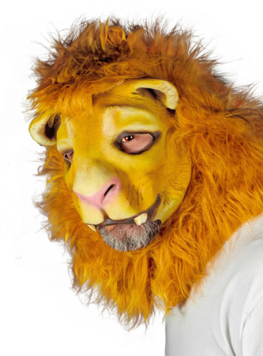 Lion amical masque sans menton