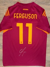 Evan Ferguson Hand Signed AS Roma Home Jersey With Exact Proof & COA
