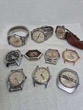 Lot 10 Montres Mécaniques Vintage en L'état à Restaurer
