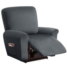 Housse de Fauteuil Relax Extensible 4 Pièces Housse de Canapé Antidérapante a...