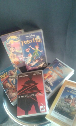 Lot cassettes vidéos vhs - de,