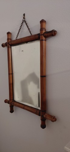 Authentique miroir glace bois - authentique,