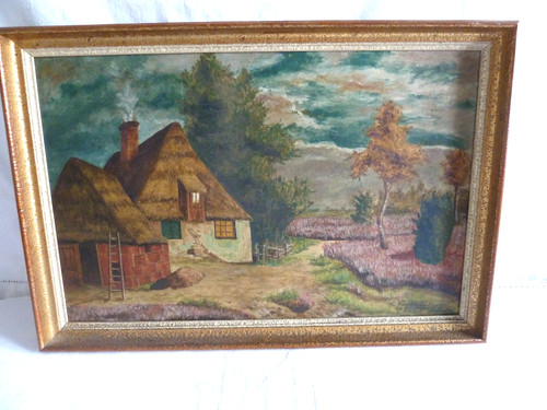 Ancien tableau huile toile