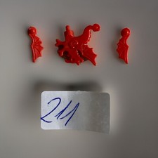 LEGO Figures 3 X Red Feather Helmets For Knights