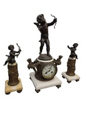 BELLE PENDULE MARBRE BLANC ET