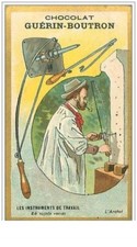CHROMOS.CHOCOLAT GUERIN-BOUTRON.LES INSTRUMENTS DE TRAVAIL.n°332.L'ARCHET