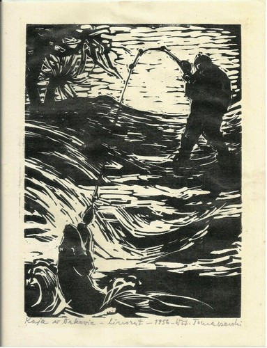 Scène pêche prise - scène,