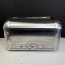 Magimix Le Toaster 4 Slice Toaster Wide Slot Bagel Defrost Reheat Stainless