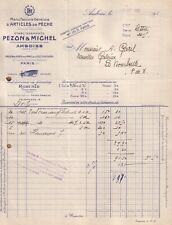 AMBOISE - INVOICE PEZON & MICHEL - MANUFACTURE OF FISHING ARTICLES - 1932