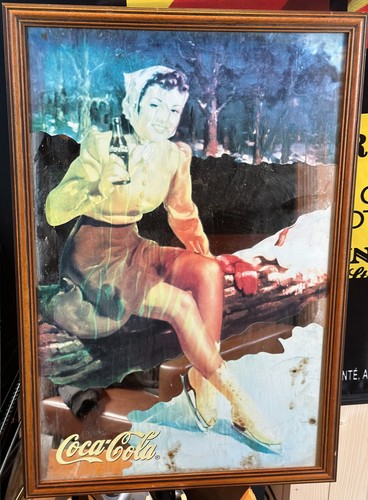 Rare grand miroir coca - coca-cola,