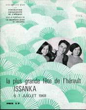 Isabelle AUBRET RARE PROGRAM FÊTE D'ISSANKA HERAULT Josy ANDRIEU H. GENES 1968