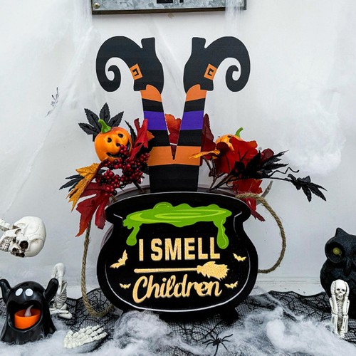 Panneau porte halloween - panneau, de