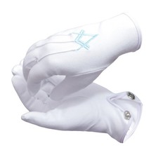 2X Gants Blancs 100% Coton