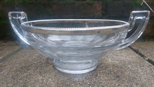 Belle Coupe Val St Lambert Noemie Verre cerclée Argent Minerve Art Deco